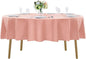 70 inch Round Tablecloth Washable Polyester Table Cloth Decorative Table Cover for Wedding Party Dining Banquet（70 inch, Dusty Pink）