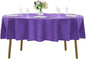 90 inch Round Tablecloth Washable Polyester Table Cloth Decorative Table Cover for Wedding Party Dining Banquet（90 inch,Purple）