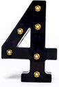 Foaky Black LED Marquee Number Lights Sign Light Up Marquee Number Lights Sign for Night Light Wedding Birthday Party Battery Powered Christmas Lamp Home Bar Decoration