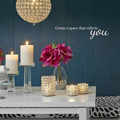 Serene Spaces Living Clear Optical Glass Votive Holder, Perfect for Weddings and Home Décor, Measures 5" Tall and 3.5" Diameter, Set of 12