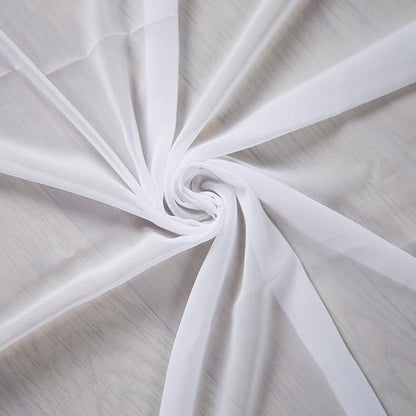 White Wedding Arch Draping Fabric 20Ft Arch for Wedding Ceremony Outside Birch Wood White Chiffon Fabric Drapes Sheer Backdrop Drapes for Party Ceremony Arch Stage