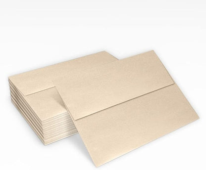 LUXPaper A7 Invitation Envelopes | Peel & Press | 5 1/4" x 7 1/4" | Taupe Metallic | 80lb. Text | 50 Qty