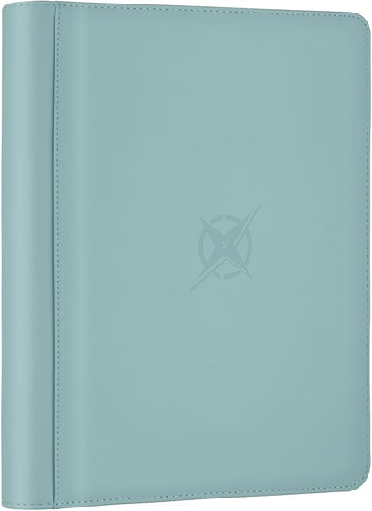 Trading Card Binder, Card Binder 9 Pocket for Trading Cards, Holds 540 Cards, Zippered Premium Card Collection Binder Album for Game Card, Sports Card, Yugioh, MTG (Sky Blue)