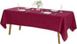 Rectangle Tablecloth 60x120 inch Washable Polyester Fabric Table Cloth for Wedding Party Dining Banquet Decoration（60x120, Burgundy）