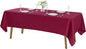Rectangle Tablecloth 60x102 inch Washable Polyester Fabric Table Cloth for Wedding Party Dining Banquet Decoration（60x102, Burgundy）
