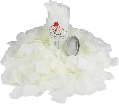 CODE FLORIST 1500 PCS Silk Rose Petals for Valentine's Day,Fake Rose Petals for Romantic Night,Wedding,Proposal Anniversary Flower Decorations(Separated,Scented,Ivory)