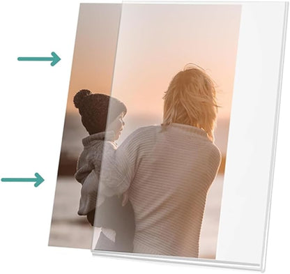 8 Pcs Magnetic Picture Frames for Refrigerator 2.36 x 3.54 Inch, Acrylic Magnetic Picture Frames, Mini Clear Picture Display Frame