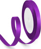 3/8 Inch 25 Yards Satin Ribbon Purple, Solid Color Fabric Ribbon for Gift Wrapping, Wedding, Polyester Gift Ribbon for Birthday Party Decoration, Craft, Hair, Floral, Sewing