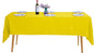 Ascoza 2pack 60x120 Inch Yellow Rectangular Tablecloth 6 Feet Table Cloth in Polyester Fabric for Wedding/Banquet/Restaurant/Parties