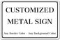 Custom Signs Outdoor Metal - 12 x 8 Personalized Aluminum Rust-Proof Entrance Garden Hazard Intersection Parking Signs, Decorative Sign（Style 02)