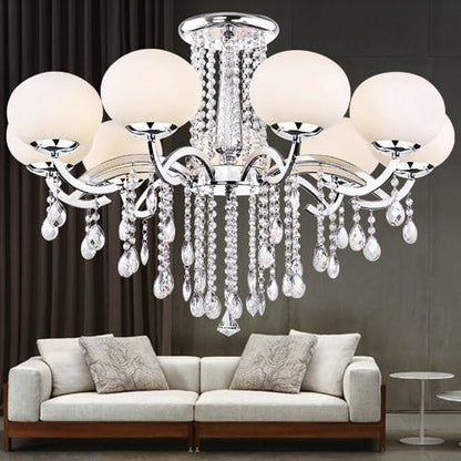 Fushing 20Pcs Chandelier Crystals, Clear Teardrop Crystal Chandelier Pendants Parts Beads, Hanging Crystals for Chandeliers (76mm, Clear)