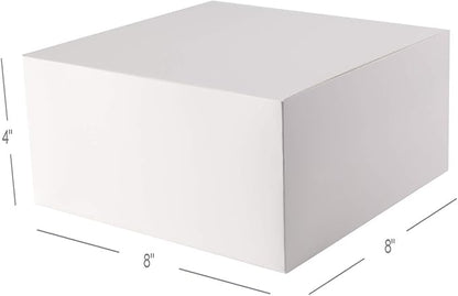 GEFTOL Gift Box 10 Pack 8 x 8 x 4 inches Fold Box Paper Gift Box Bridesmaids Proposal Box for Bridal Birthday Party Christmas (White)