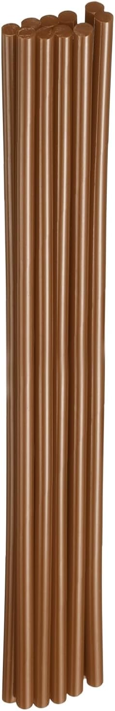 HARFINGTON 10pcs Hot Glue Sticks 0.28" Dia x 11.81" Long EVA Mini Hot Melt Adhesive Glue Stick for Hot Melt Gun Wood Plastic Glass Flowers Fabrics Foam, Brown