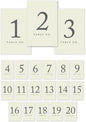 Andaz Press Table Numbers 1-20 on Perforated Paper, Ivory, 4x6-inch Single Sided Sign, 1-Set, For Weddings, Bridal Shower