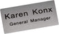 Custom Engraved Name Tag Badge for Business Personalized Identification with Pin or Magnetic Backing Metal ID Badge (Silver/Black, 1.5" x 3")