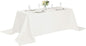 Rectangle Tablecloth 90x156 inch Washable Polyester Fabric Table Cloth for Wedding Party Dining Banquet Decoration（90x156, Ivory）