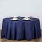 Efavormart Round Tablecloth, 120 Inch Stain & Wrinkle Resistant Washable Table Cloth, Decorative Polyester Fabric Table Cover for Banquet, Wedding, Dining - Navy Blue