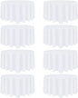 8 Pack White Round Tablecloth 108 Inch White Table Cloth Stain and Wrinkle Resistant Round White Tablecloths Reusable and Washable Polyester Fabric Table Covers for Buffet Wedding Party and Banquet