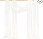 Ling's moment Wedding Arch Draping Fabric 2 Panels 32Ft x 30" Wrinkle-Free Wedding Arch Drapes Chiffon Fabric, White Curtain for Wedding Ceremony Reception Background Party Home Garden Decorations