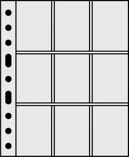 Ursae Minoris 9 Pocket Polypropylene Pages for Up to 450 Sports/Trading Cards Standard Format 50 Pack