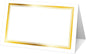 25 Premium Place Cards for Table Seating, Wedding Name Place Card with Gold Foil Border, Tent Cards for Birthday Bridal Shower Baby Shower Reception Dinner Party Decorations -A29