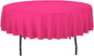 LinenTablecloth 90-Inch Round Polyester Tablecloth Fuchsia