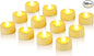 Raycare 100 Pack LED Tea Lights Battery Operated, 200+Hour Flickering Votive Candles, Realistic Fake Flameless TeaLights for Wedding Party Halloween Thanksgiving Christmas Decorations,Ivory Base