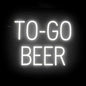 SpellBrite TO-GO BEER Sign | Beer-Related Sign with Neon Look, White LED Light Source | 19.8" x 15.0"