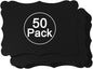 50 Pack Blank Kraft Cards Cardstock Thick Paper Brown Greeting Cards for DIY Gift Card Menus, Baby Shower and Wedding Invitations (Black, 5x7IN)