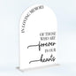 In Loving Memory Wedding Sign Memorial Sign Decor Stuff Acrylic Arch Memory Table Reserved Signs for Wedding Party 7 x 5 Inches