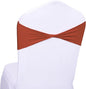 VDS Pack of 125 PCS | Terracotta | Spandex Chair Sashes Bows Without Buckle | Stretch Elastic Banquet Universal Folding Chair Band Tie with for Wedding Party Conference Celebration Event Decoration