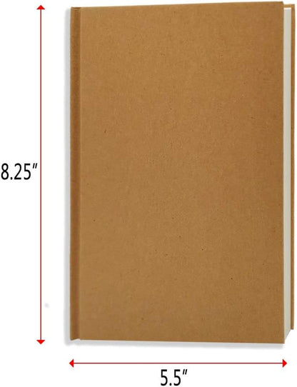 5.5x8.25 Sketch Book, 120 Sheets (100gsm), Hardcover Bound Sketch Notebook, Acid Free Blank Drawing Paper, Ideal for Kids & Adults, Kraft Cover