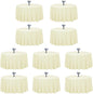 LTC LINENS 10 Pack 120 Inch Round Tablecloth Ivory for 60 Inch Round Table - Bulk Round Table Cover - Washable, Wrinkle Resistant Polyester Fabric Cloth for Wedding, Party