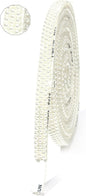 Off-White Pearls Ribbon 3 Yards Self Adhesive Pearls Strips Diamond Ribbon Sticker Crystal Roll Glitter Bling Rhinestones Tape for Crafting DIY Art Decoration (0.4 Inch)