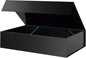 PACKHOME Extra Large Gift Box 17.5x11.3x4.3 Inches, Sturdy Shirt Box with Magnetic Lid for Clothes and Large Gifts (Glossy Black)