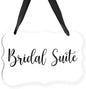 Acrylic Wedding Sign, Ring Bearer Sign, Bridal Suite Decorations, for Rustic Wedding Decor Signs, Acrylic Hanging Signs With Ribbon for Chairs Weddings Reception Decorations and Event Party (White)
