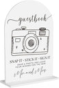 Wedding Photo Guest Book Sign, Guest Book Desk Decor for Wedding, Wedding Engagement Bridal Shower Reception Party Table Desk Acrylic Decor