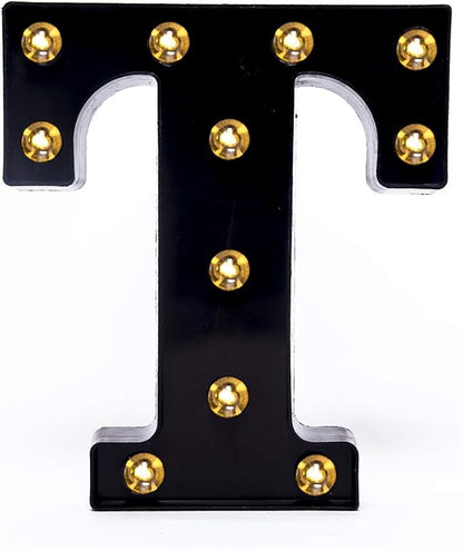 Foaky Black LED Marquee Number Lights Sign Light Up Marquee Number Lights Sign for Night Light Wedding Birthday Party Battery Powered Christmas Lamp Home Bar Decoration