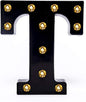Foaky Black LED Marquee Number Lights Sign Light Up Marquee Number Lights Sign for Night Light Wedding Birthday Party Battery Powered Christmas Lamp Home Bar Decoration