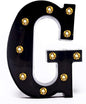 Foaky Black LED Marquee Number Lights Sign Light Up Marquee Number Lights Sign for Night Light Wedding Birthday Party Battery Powered Christmas Lamp Home Bar Decoration