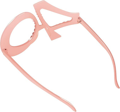 40th Birthday Glasses - 6 Pairs Rose Gold 40 Years Old Glasses with Rhinestones Frame, Funny Plastic Costume Photo Booth Props for 40th Anniversary Party Decorations