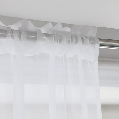 Window White Sheer Curtains 60 Inches Width 95 Inches Long 2 Panels Sheer Curtains Clear Curtains Basic Rod Pocket Panel for Home/Living Room/Bedroom/Kids Room