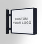 Custom business sign,Personalized Backlit LED Signs, Acrylic custom light up sign for business logo, UV/Metal Bar Salon Beauty Studio Custom LED Neon Name Wall Decor Sign (Double Side Light Box)