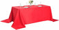 Rectangle Tablecloth 90x156 inch Washable Polyester Fabric Table Cloth for Wedding Party Dining Banquet Decoration（90x156, Red）