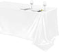 TURSTIN 1 Pack White Satin Tablecloth 102 x 58 Inch Overlay Satin Table Cover Rectangle Bright Silk Tablecloth Smooth Fabric Table Decoration for Wedding Banquet Party Events