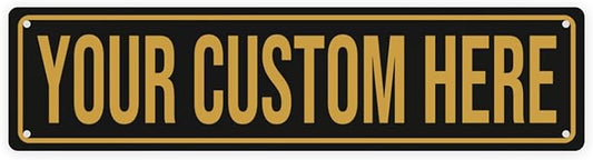 Custom Street Signs - Custom Metal Sign - Personalized Road Sign - 4"x16" - Minimalist Style - For Home, Office, Business & More