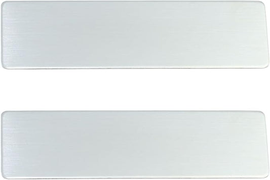 2pcs Stainless Steel Silver Custom Name Tags with Pin or Magnet Adhesive Tape,Personalized,Customizable Name Tags,Custom Metal Name Tag for Employee,Workers,Cops, Nurses(Silver x 2)