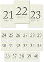 Andaz Press Table Numbers 21-40 on Perforated Paper, Ivory, 4x6-inch Single Sided Sign, 1-Set, For Weddings, Engagement