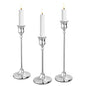 CHILL RECIPE Silver Taper Candle Stick Holders Tall Candle Holder, Vintage Candlesticks Holder Bulk for Home Decor Table Centerpiece Dining Party Festival Decorations(1 Set 3Pcs)