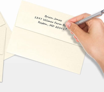 LUXPaper A7 Invitation Envelopes | Peel & Press | 5 1/4" x 7 1/4" | Champagne Metallic | 80lb. Text | 250 Qty